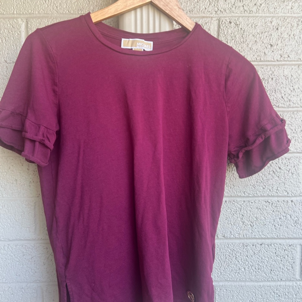 Michael Kors Short Sleeve Top - Rich Purple